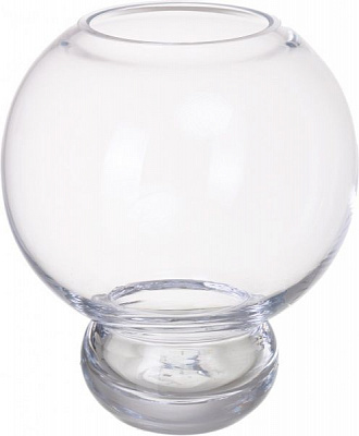 Ваза стеклянная прозрачная Бол d17 см Wrzesniak Glassworks