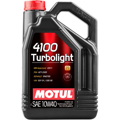 Моторне мастило Motul 4100 Turbolight SAE 10W-40 5 л