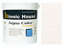 Лазурь Bionic House лессирующая универсальная Aqua Color UV protect белый шелковистый мат 2,5 л