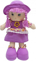 Лялька Девілон 861026 м'яконабивна з вишитим обличчям 36 см фіолетова