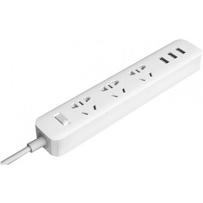 Подовжувач Xiaomi Mi Power Strip with 3USB 1.8m White (XMCXB01QM)