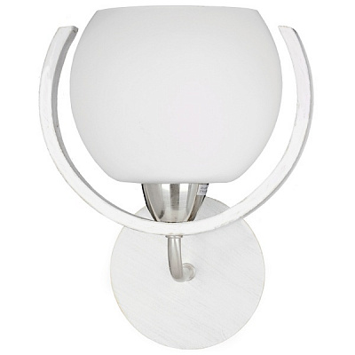 Бра Victoria Lighting 1x40 Вт E14 хром/белый Odeon/AP1 milk 