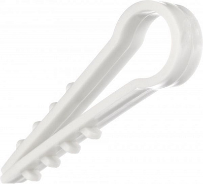 Дюбель швидкого монтажу для кабелю E.NEXT 10 мм круглий 100 шт. білий