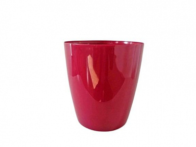 Горщик пластиковий ММ-Пласт Амелі круглий 3,5 л бордовий