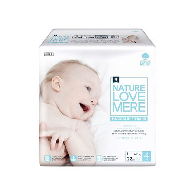 Подгузники Nature Love Mere Magic Slim Fit Band 9-12 кг L 22 шт.