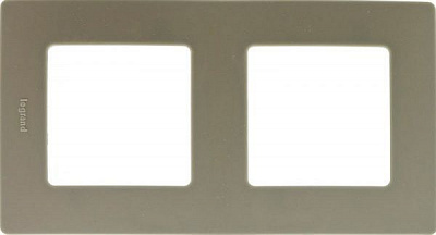 Рамка двомісна Legrand Etika універсальна світла галька 672522