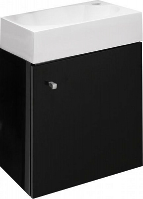 Тумба подвесная Сансервіс черная под умывальник Obi 45