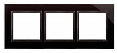 Рамка тримісна Simon 54 Nature універсальна антрацит DRN3/73