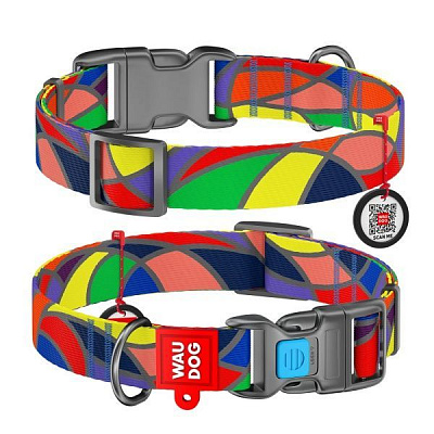 Нашийник WAUDOG Nylon з малюнком Вітраж 2х24-40 см