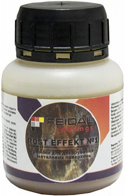 Розчин для декорування металевих поверхонь Feidal Rost effekt №1 коричневий напівпрозорий 0,1 л