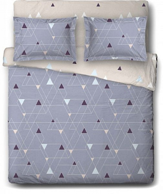 Комплект постільної білизни Diamond 2,0 бежевий із блакитним Ibodo