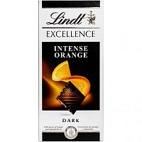 Черный шоколад LINDT с апельсином 100 г Excellence
