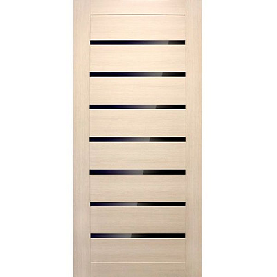 Дверь межкомнатная Омис Лагуна 80 см дуб беленый со стеклом