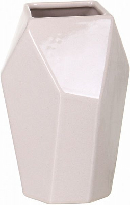 Ваза Полігональ бежевий 12,5x12,5x18 см Eterna