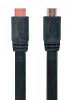 Кабель Cablexpert HDMI 3 м чорний (CC-HDMI4F-10) HDMI V.2.0, плоский з позолоченими конекторами 