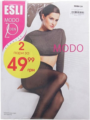 Колготки женские ESLI Modo visone р. 3 бежевый 2 шт. 