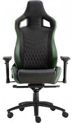 Кресло GT Racer X-0718 черно-зеленый 