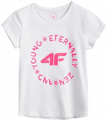 Футболка 4F HJL21-JTSD005A-10S р.146 білий