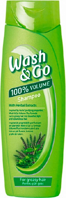 Шампунь Wash&Go с экстрактами трав для жирных волос 400 мл