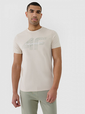 Футболка 4F TSHIRT M2004 4FWSS25TTSHM2004-12S р.XL бежевый