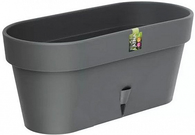 Вазон пластиковий Santino LATINA WINDOWS BOX овальний 6,7л антрацит