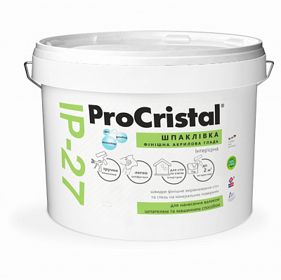 Шпаклівка ProCristal акрилова гладь “Фініш” ІР-27 27 кг
