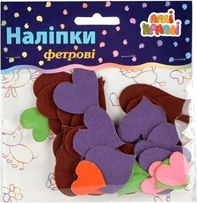 Набір наліпок Аплі-Краплі Серця різнокольоровий,