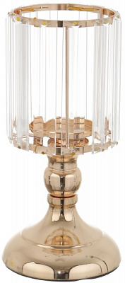 Подсвечник для широкой свечи Золото 12х12х24 см