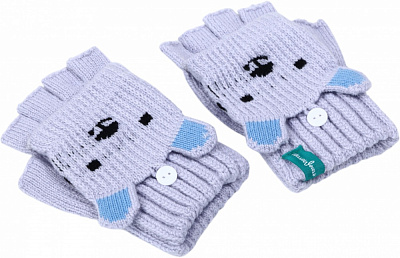 Рукавицы HW без пальчиков с откидной перчаткой для девочек р.12-14 /сиреневый