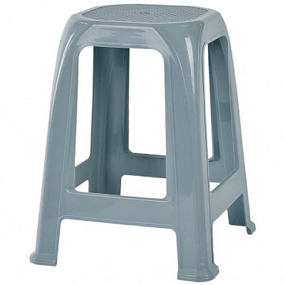 Табурет пластиковий Алеана Піф 46x36,5x36,5 см сизо-блакитний