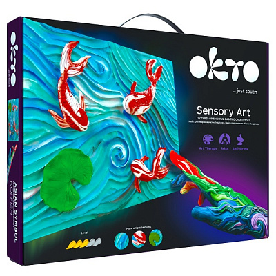 Набір для створення об'ємної картини Карпи Коі 30х40 см 10002 OKTO