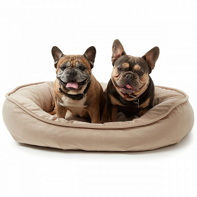 Лежак PETBED Velor Пончик L 90x75x20 см бежевый