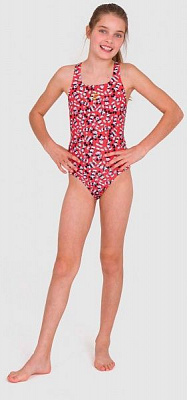 Купальник Speedo ALV_MEDALIST_1PC_JF 8-12520F352 р.15-16 красно-белый