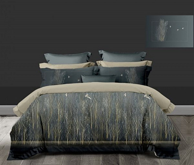 Комплект постельного белья Сказочный лес 1,5 серый Word of Dream 