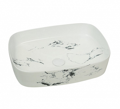 Умывальник Mixxen Montana белый-мрамор 50x37x13,5см MXWE0825CU