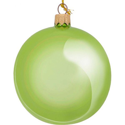 Шар стеклянный d80 глянцевый зеленый