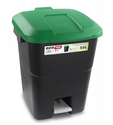 Відро для сміття Tayg 50 л Eco 40x43x51 см з педаллю та ручками (430039)