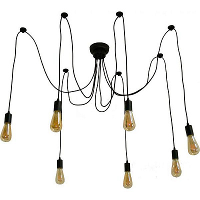 Люстра підвісна Геотон НСБ 02-60-181 Павучок-6 6xE27 чорний 47616