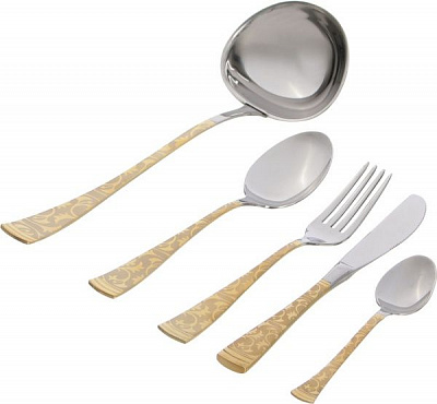 Набір столових приборів Dubai з золотом 25 предметів Giorinox