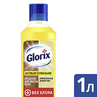 Средство для мытья пола Glorix антибактериальное Лимонная энергия 1 л