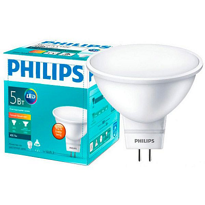 Лампа светодиодная Philips ESS 5 Вт MR16 матовая GU5.3 220 В 2700 К 