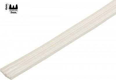 Ущільнювач самоклеючий E-подібний гумовий Scley 9х4 мм 6 м білий