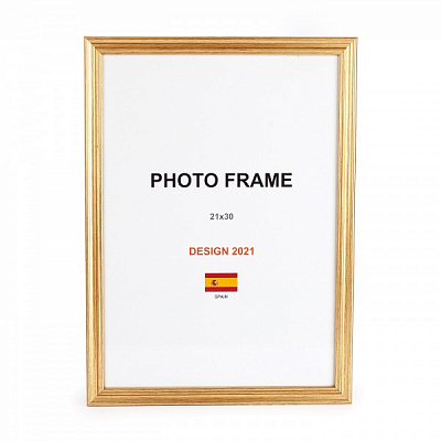 Рамка для фото 1 фото 21х30 см золото 