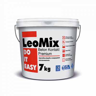 Краска адгезионная LeoMix Beton Kontakt Premium 7 кг