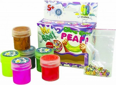 Лизун-антистресс OKTO Мини Набор Pearl 6х20 г 80045