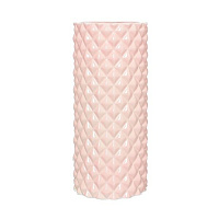 Ваза керамическая розовая Труба оригами 33 см