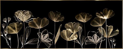 Картина Золоті квіти 125x50 см Styler GL-12975