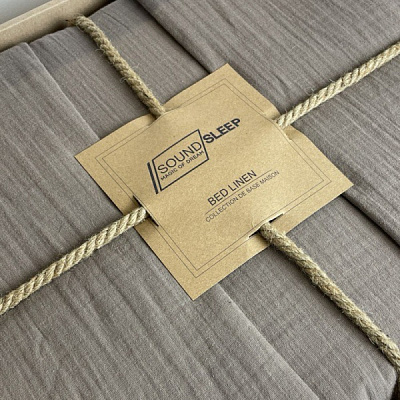Комплект постільної білизни Muslin Сoffee 2.0 кавовий SoundSleep