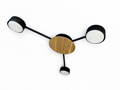 Люстра стельова LIGHT SET SVITANOK 3xGX53 чорний