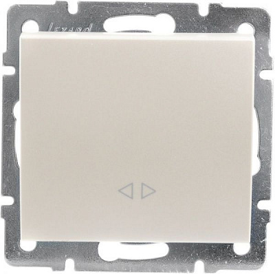 Выключатель одноклавишный Lezard Rain без подсветки 10 А 220В жемчужно-белый 703-3088-107